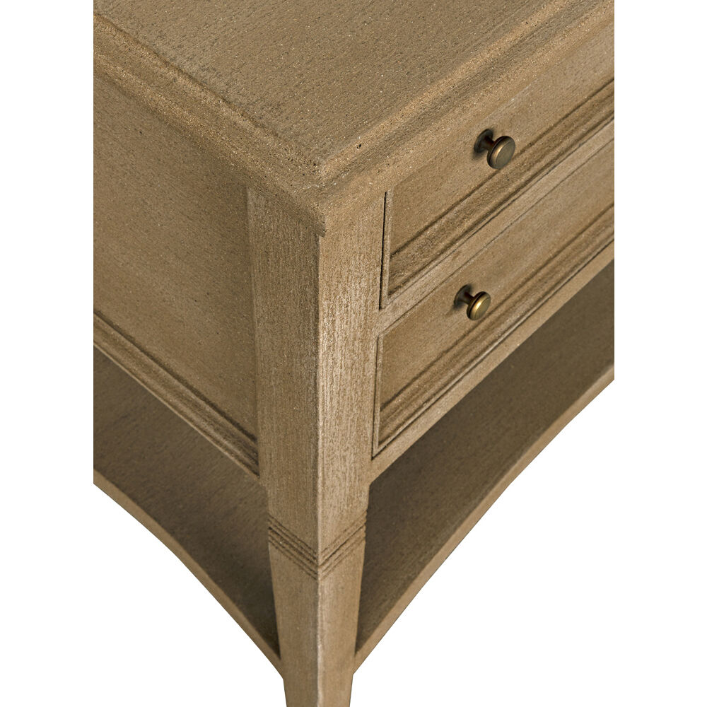 Oxford 30 X 28 inch Weathered Side Table, 2 Drawer