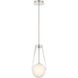 Solari LED 8 inch Polished Nickel Pendant Ceiling Light