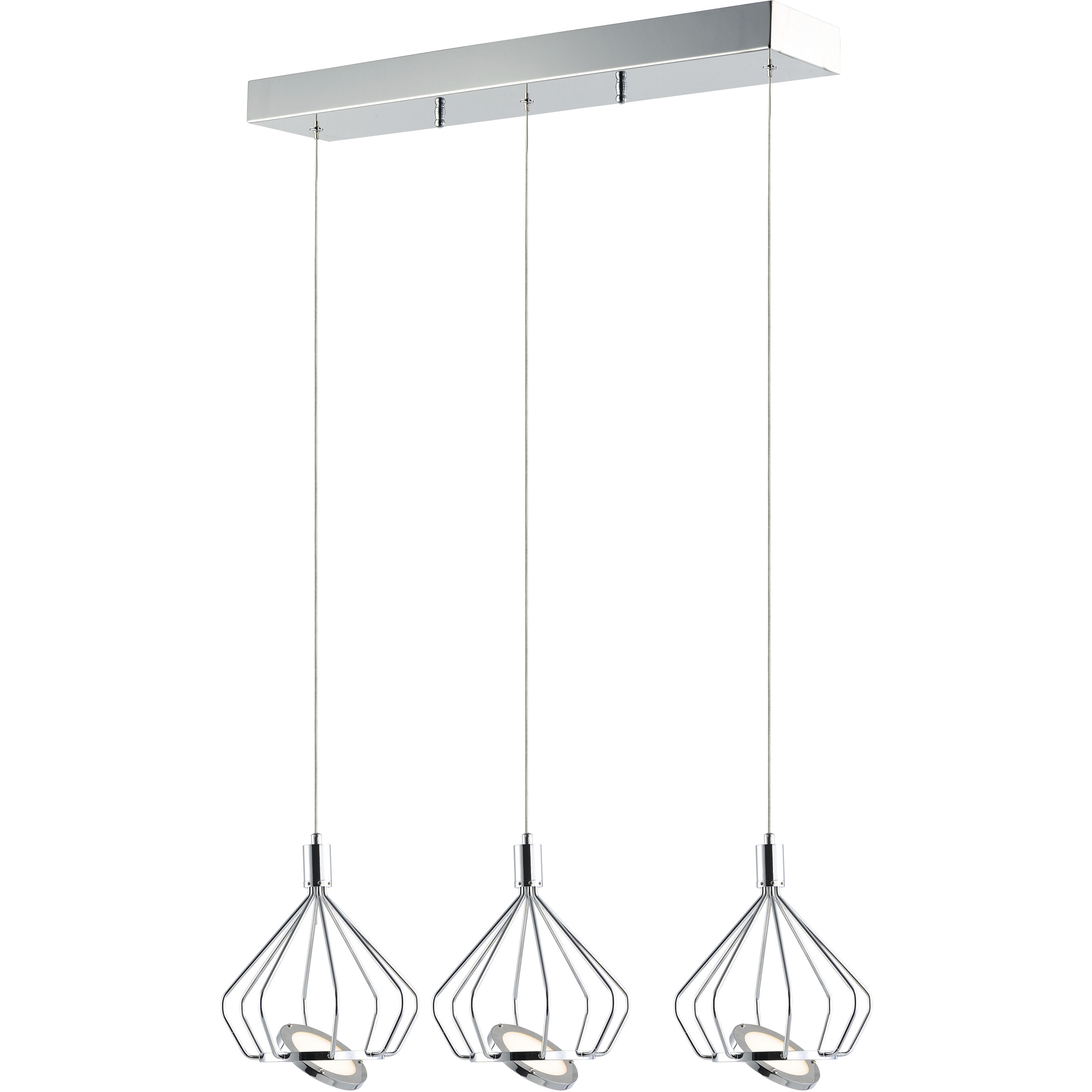 Tilt LED 8.5 inch Polished Chrome Single Pendant Ceiling Light