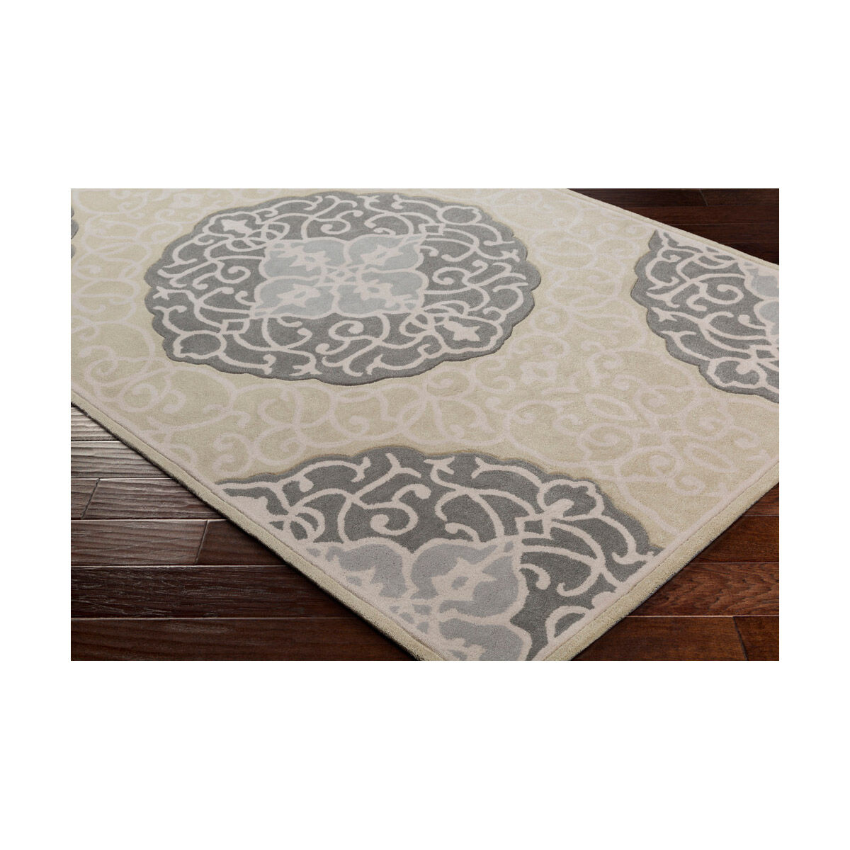 Cosmopolitan 156 X 108 inch Green and Gray Area Rug, Polyester