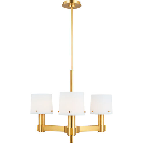 TOB by Thomas O'Brien Palma 3 Light 24.5 inch Burnished Brass Chandelier Ceiling Light