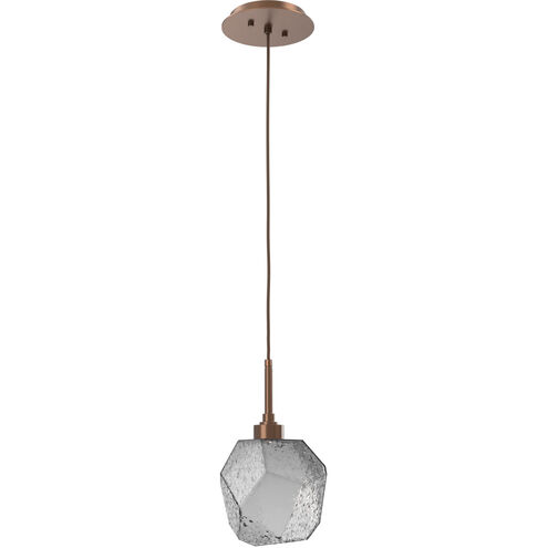 Gem LED 8.4 inch Burnished Bronze Pendant Ceiling Light in 3000K LED, Smoke