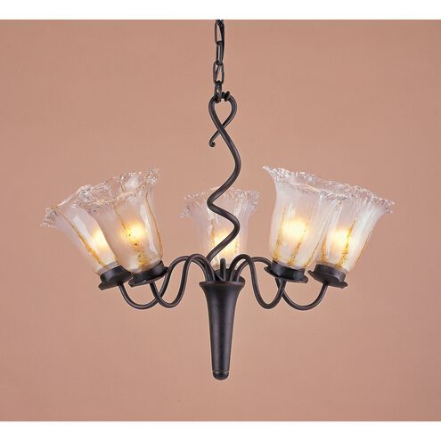 Draven 4 Light Blackened Bronze with Clear Chandelier Ceiling Light