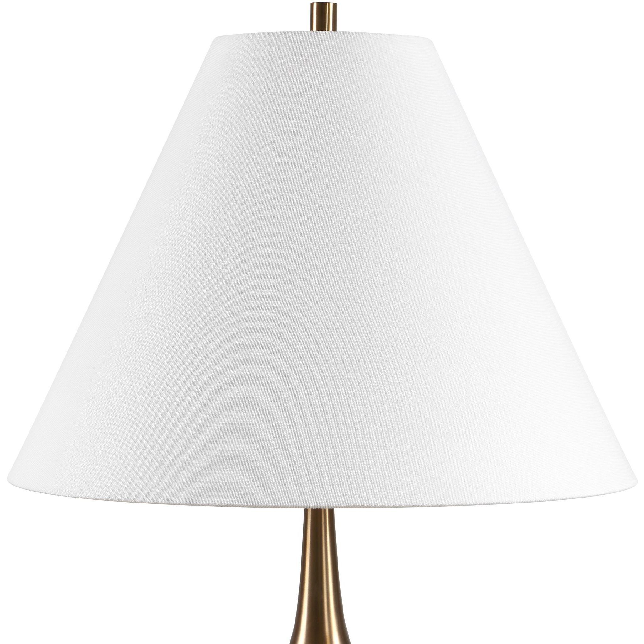 McKay 25 inch 150 watt Dark Green and Brass Table Lamp Portable Light