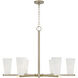 Romy 6 Light 36 inch Matte Brass Chandelier Ceiling Light