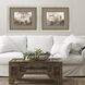 Landscapes Green and Beige and Brown and Orange Framed Art