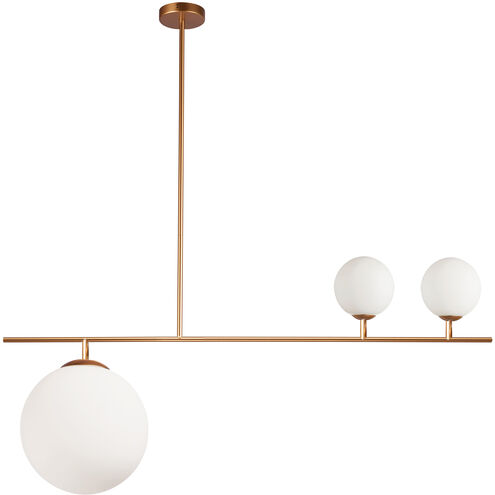 Orion 3 Light 36 inch Gold Pendant Ceiling Light