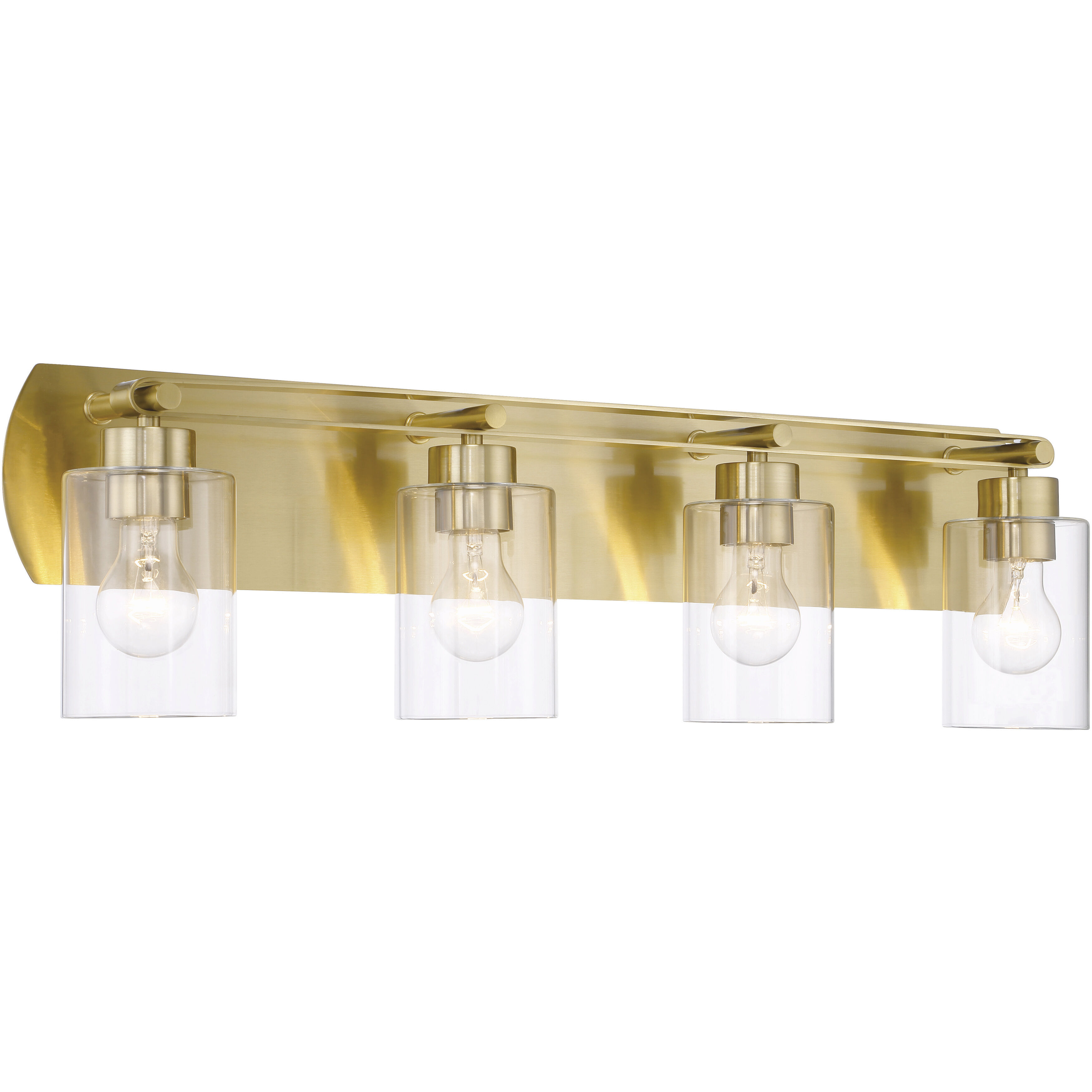 Hendrix 4 Light 30.75 inch Satin Brass Vanity Light Wall Light