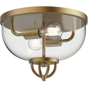 Alora Mood Lancaster 2 Light 12.63 inch Aged Gold Flush Mount Ceiling Light