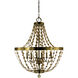 Naomi 6 Light 28 inch Brushed Nickel Foyer Chandelier Ceiling Light