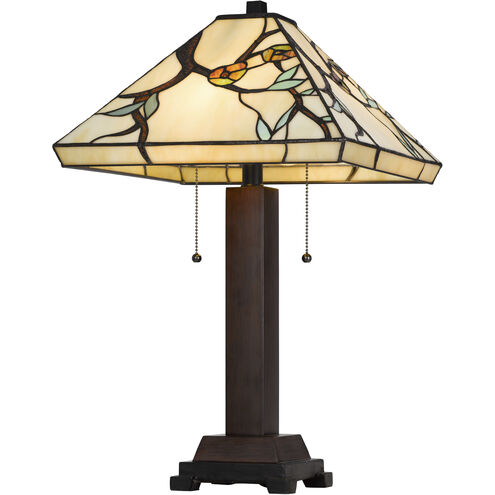 3101 Tiffany 23 inch 60.00 watt Dark Bronze and Wood Table Lamp Portable Light