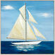In the Wind Blue and Beige and White Canvas