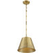 Alden 1 Light 12 inch Warm Brass Pendant Ceiling Light, Essentials