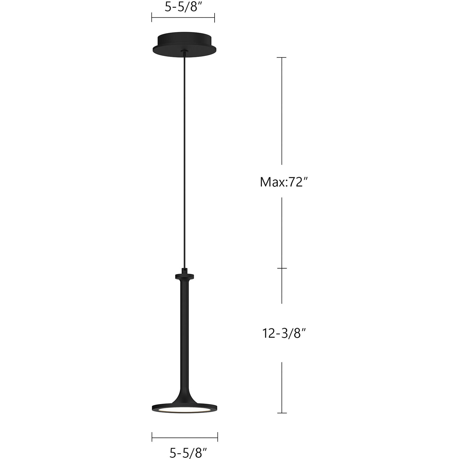 Alora Mood Issa Pendant Ceiling Light in Matte Black