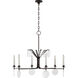 Chapman & Myers Danvers LED 42 inch Aged Iron Chandelier Ceiling Light, XL