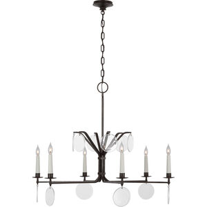 Chapman & Myers Danvers LED 42 inch Aged Iron Chandelier Ceiling Light, Extra Large