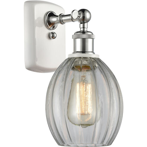 Ballston Eaton 1 Light 6 inch White and Polished Chrome Sconce Wall Light, Ballston