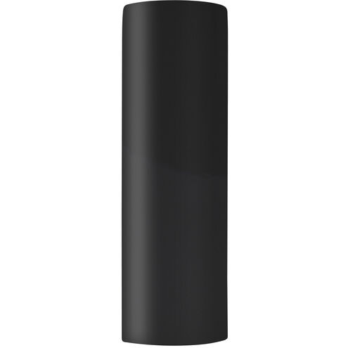 Ambiance 1 Light 17 inch Gloss Black Outdoor Wall Sconce in Incandescent, Gloss Black/Matte White