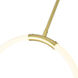 Hoops LED 5 inch Satin Gold Chandelier Ceiling Light