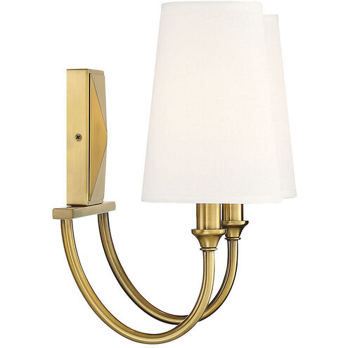 Cameron 2 Light 15 inch Warm Brass Vanity Light Wall Light, Essentials