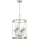 Jolenne 6 Light 15 inch Brushed Polished Nickel Cage Foyer Pendant Ceiling Light