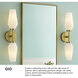 Gio Sconce Wall Light in Lacquered Brass, Large