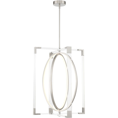 Double Take LED 24 inch Brushed Nickel Pendant Ceiling Light