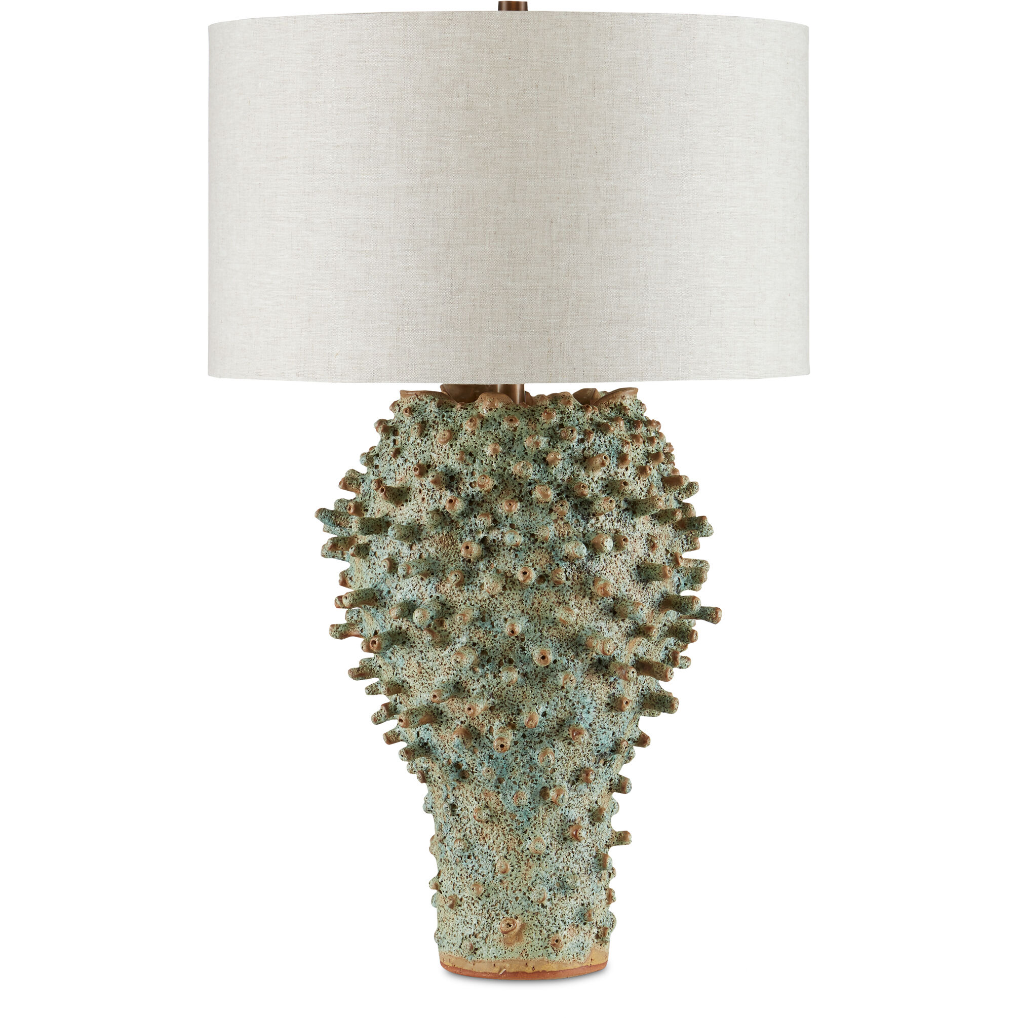 Sea Urchin 30.25 inch 150 watt Sunken Green Table Lamp Portable Light