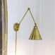 Aidan 5.5 inch Aged Brass Swingarm Sconce Wall Light, Moveable