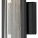 Mist Outdoor Wall Mount Lantern in Satin Black, Small
