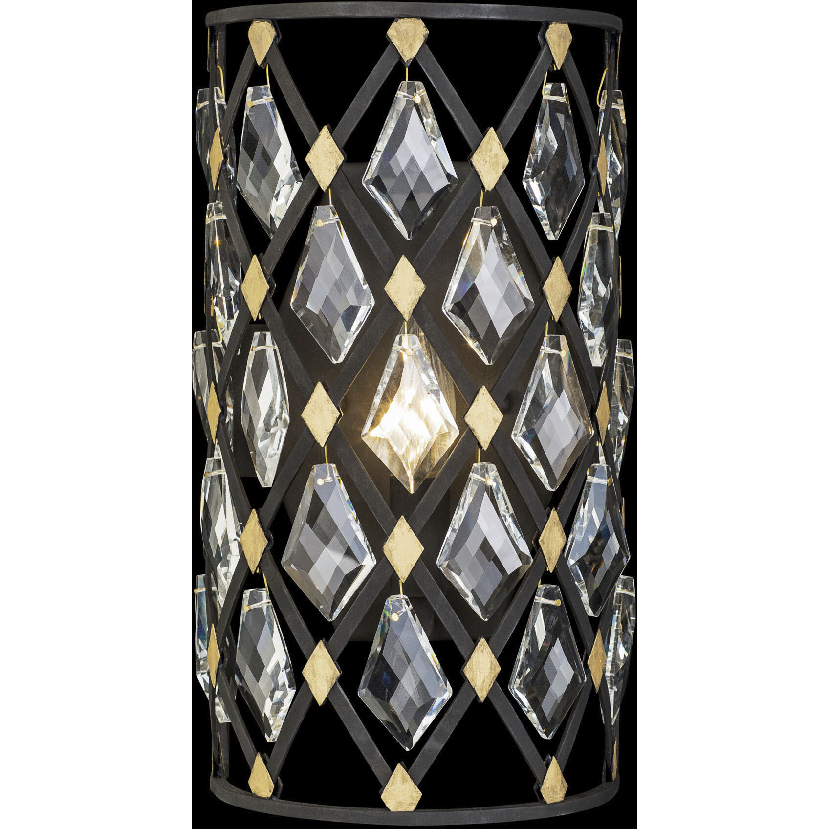 Windsor Sconce Wall Light in Carbon and Havana Gold