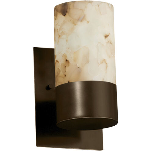 Alabaster Rocks 1 Light 5 inch Dark Bronze Wall Sconce Wall Light in Incandescent, Cylinder