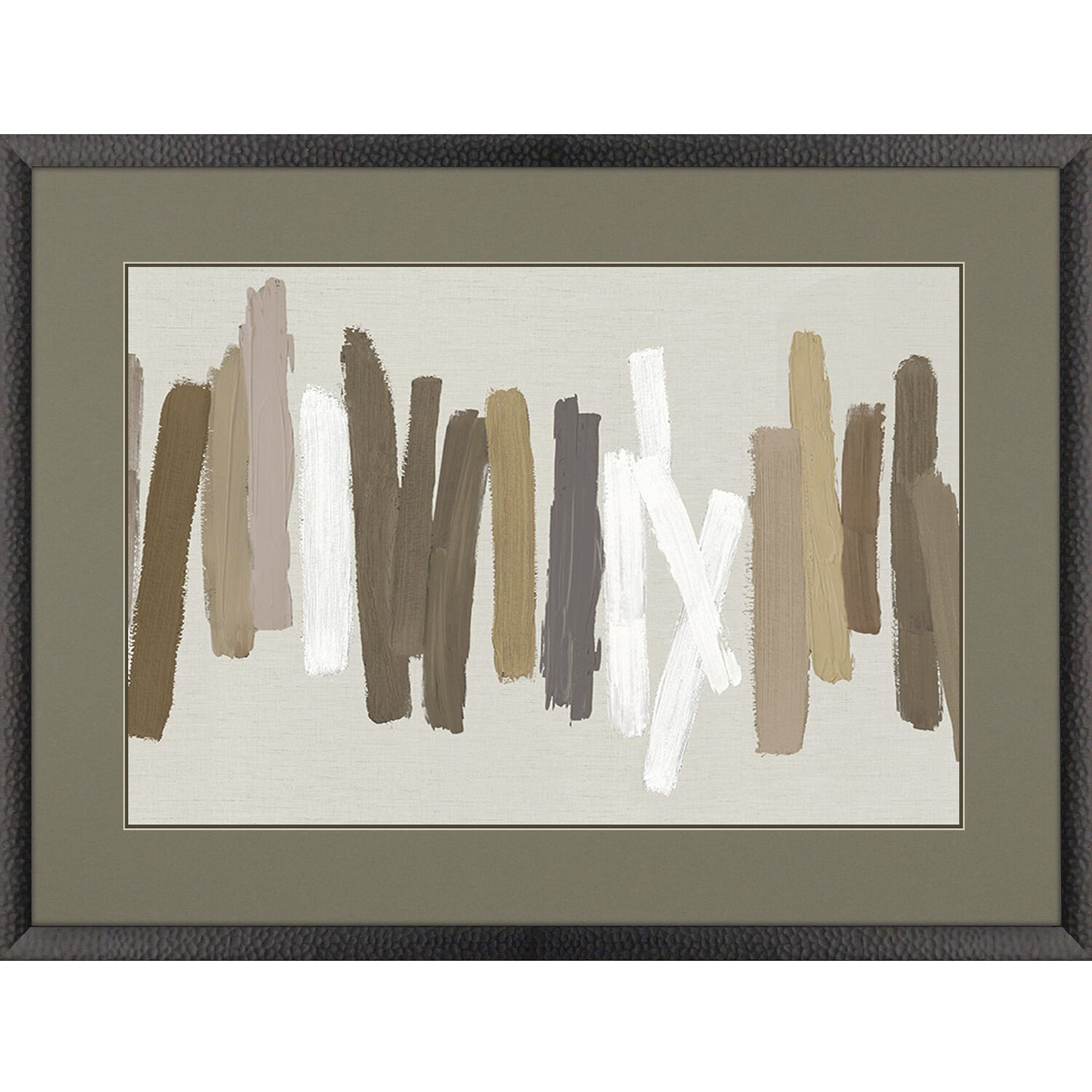 Strokes in Brown Brown and Beige and Neutral Framed Art