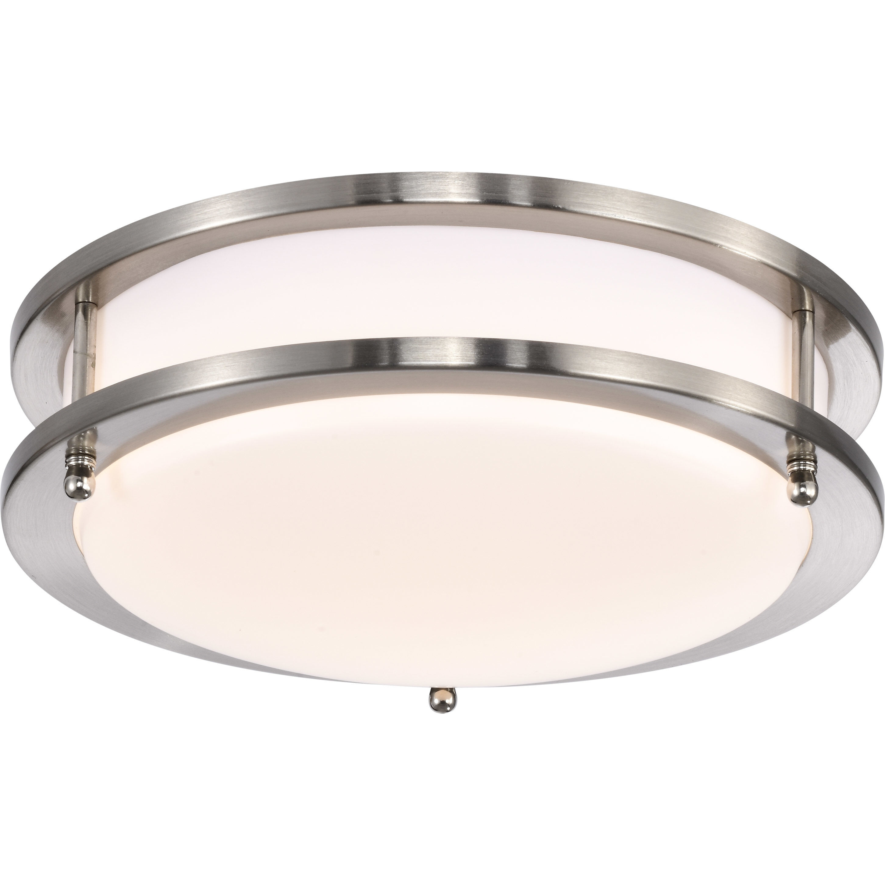 Glamour LED 10 inch Brushed Nickel Flush Mount Ceiling Light