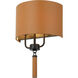 Secret Agent Sconce Wall Light in Black and Camel Leather