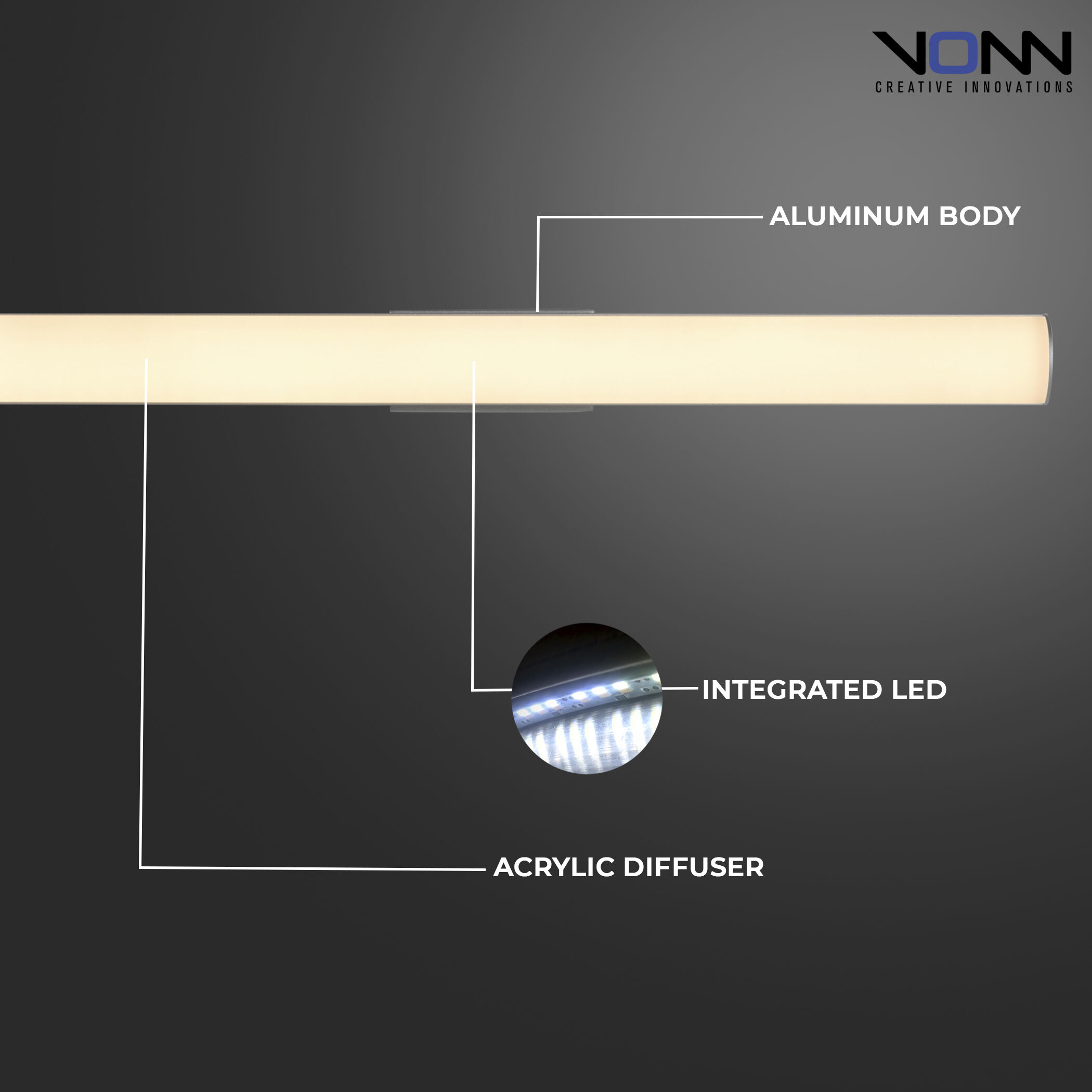 Procyon 24 inch Silver Bathroom Vanity Light Wall Light