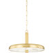 Reynolds LED 19.75 inch Aged Brass Pendant Ceiling Light