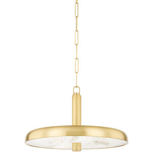 Reynolds LED 19.75 inch Aged Brass Pendant Ceiling Light
