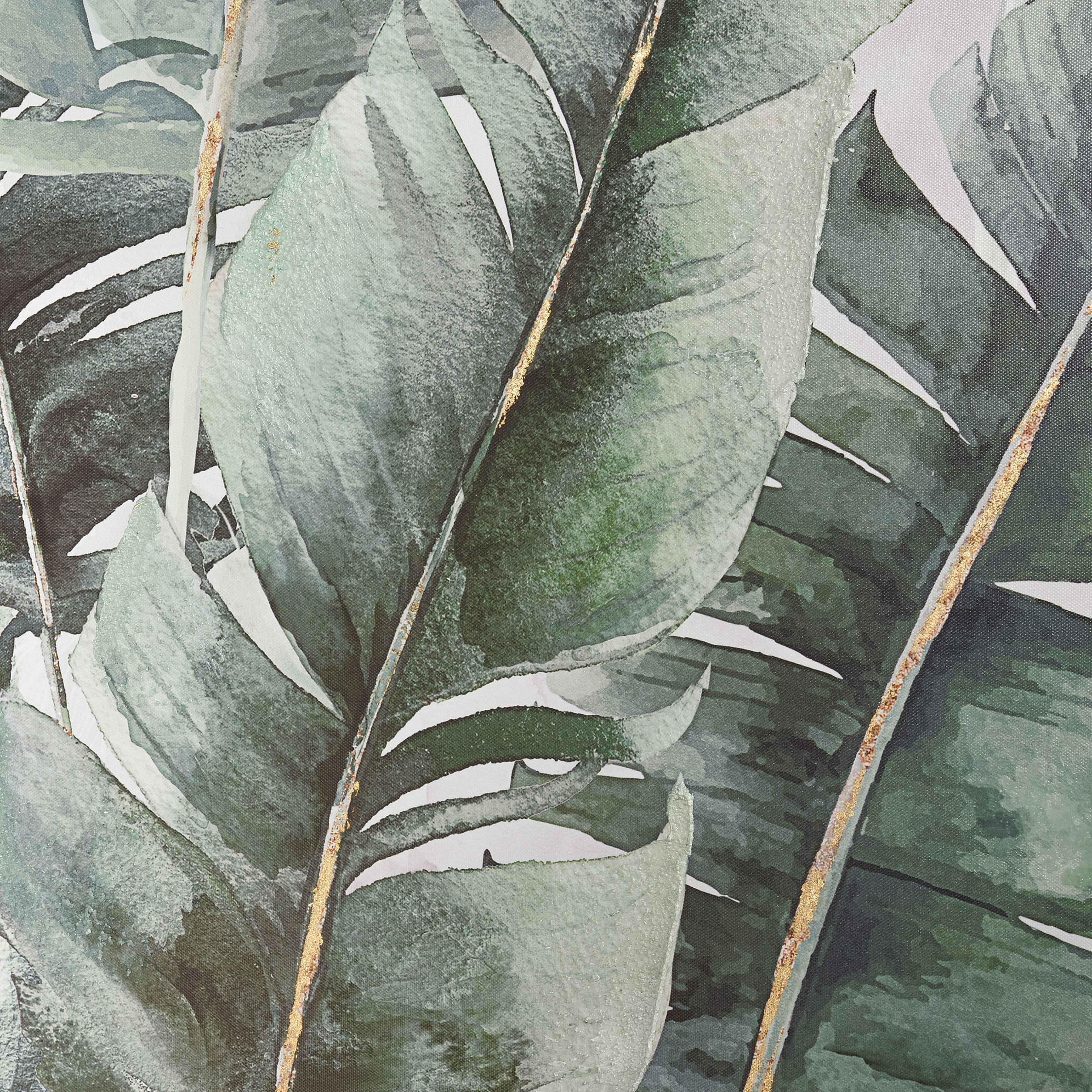 Musa II Green with Off White and Champagne Gold Framed Wall Art