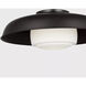 Richard June Liora 1 Light 20.3 inch Aged Iron Flush Mount Ceiling Light