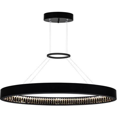 Rosalina LED 42 inch Matte Black Down Chandelier Ceiling Light