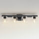Scoop 4 Light 29.5 inch Black Bath Vanity Wall Light in Clear