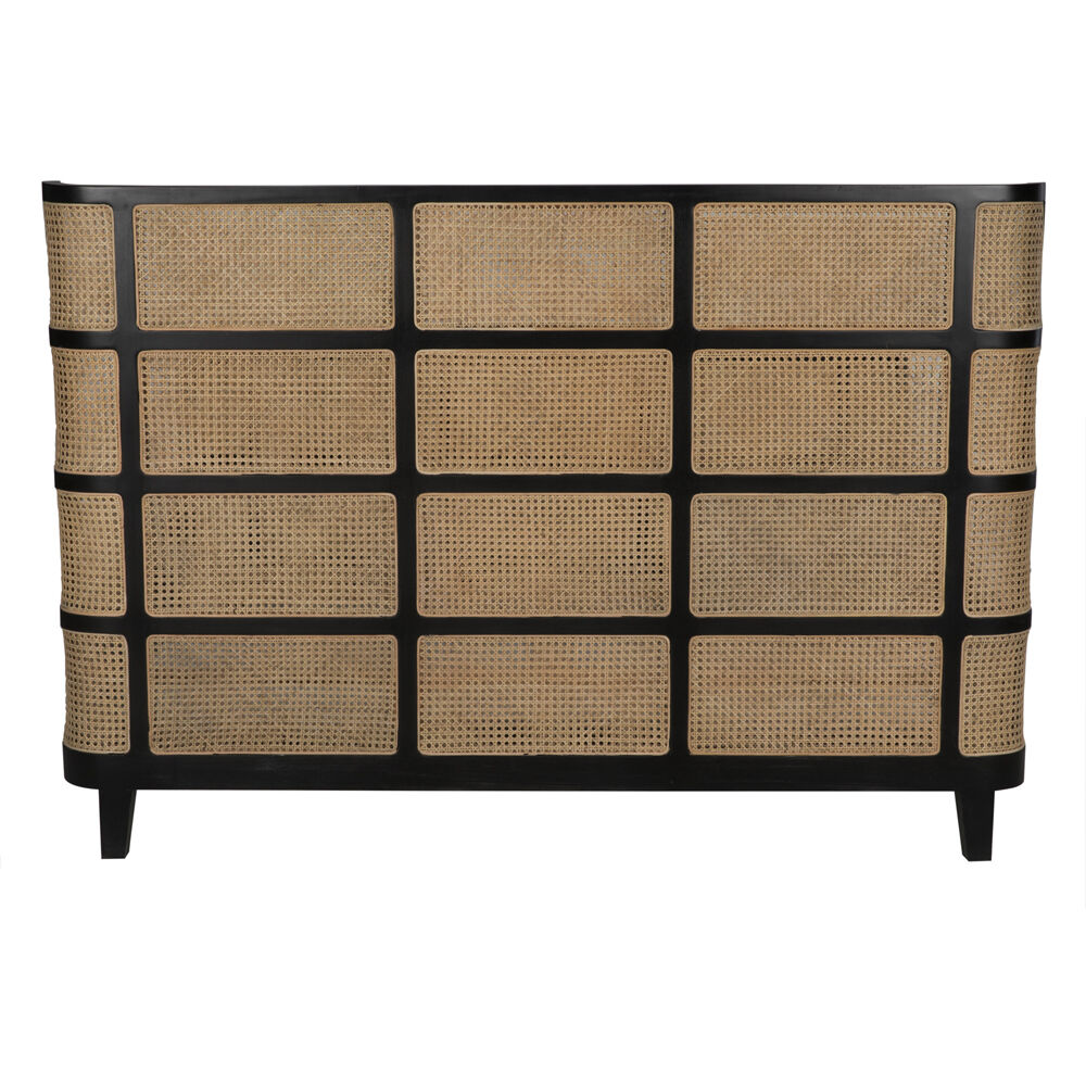 Porto Hand Rubbed Black Bed, Eastern King