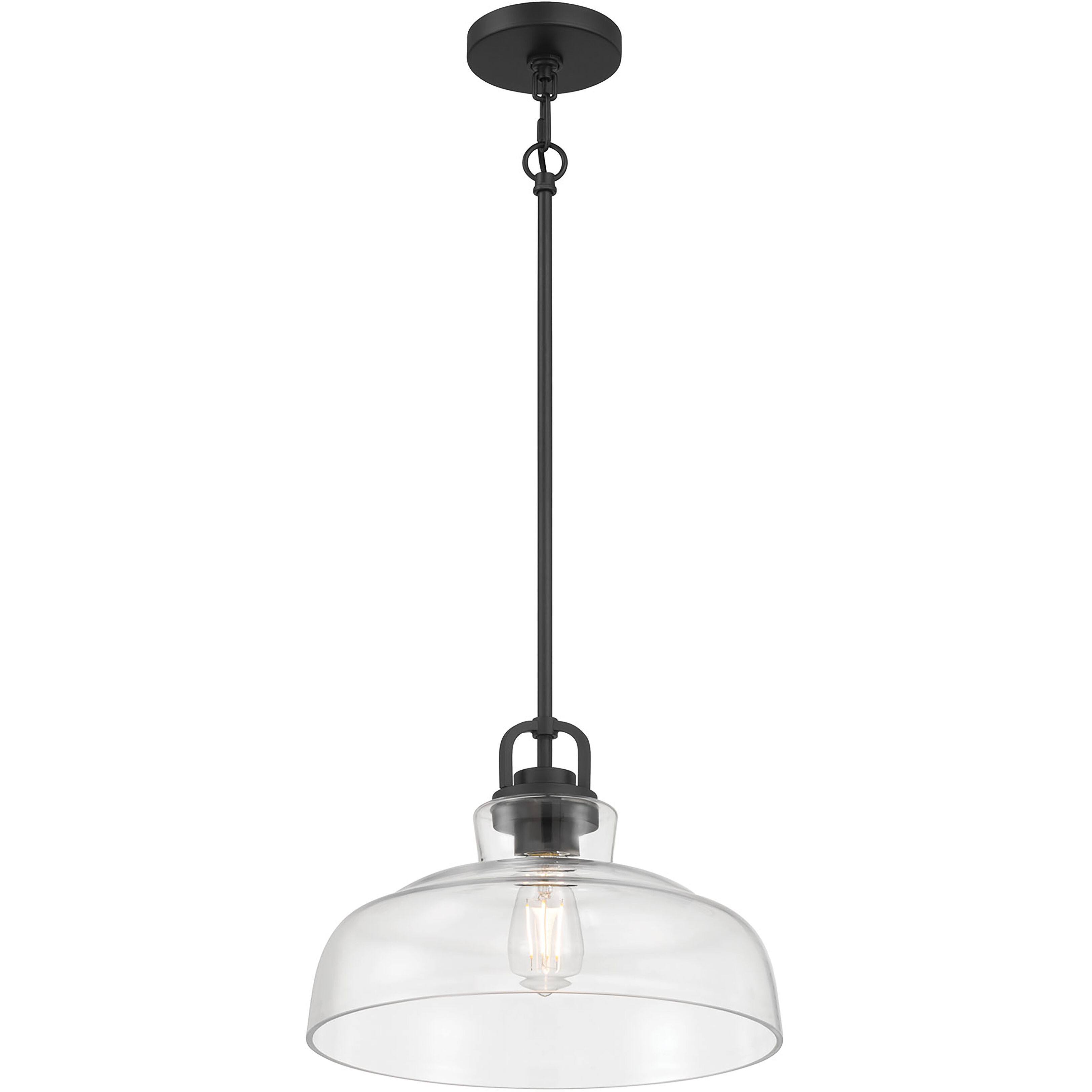 Clarien 1 Light 14 inch Matte Black Pendant Ceiling Light