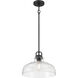Clarien 1 Light 14 inch Matte Black Pendant Ceiling Light