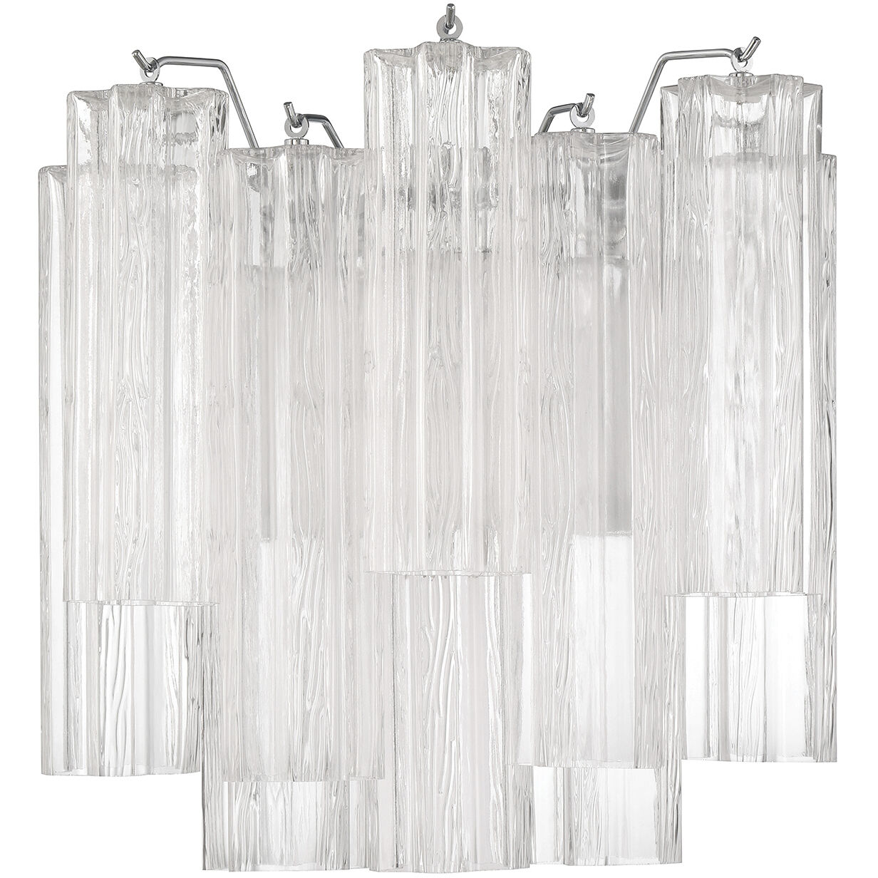 Addis Bath Wall Light in Tronchi Glass Clear