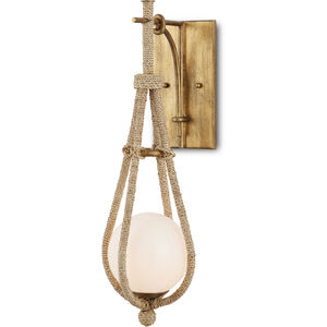 Passageway 1 Light 7.75 inch Natural and Gold with White ADA Wall Sconce Wall Light
