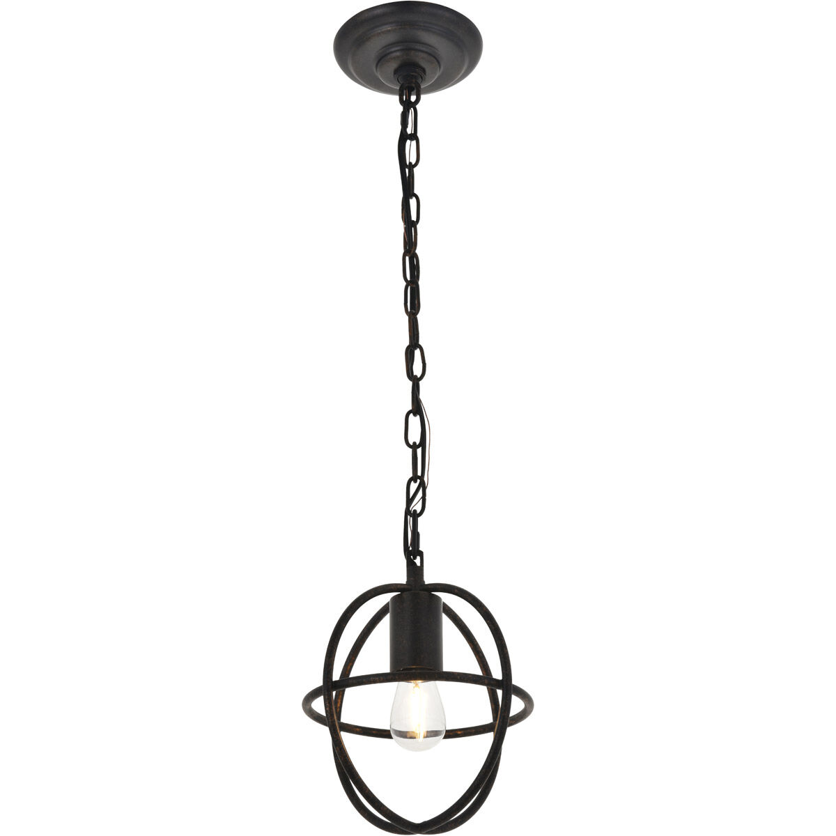 Octavia 1 Light 7.9 inch Dark Brown Pendant Ceiling Light in Dark Bronze