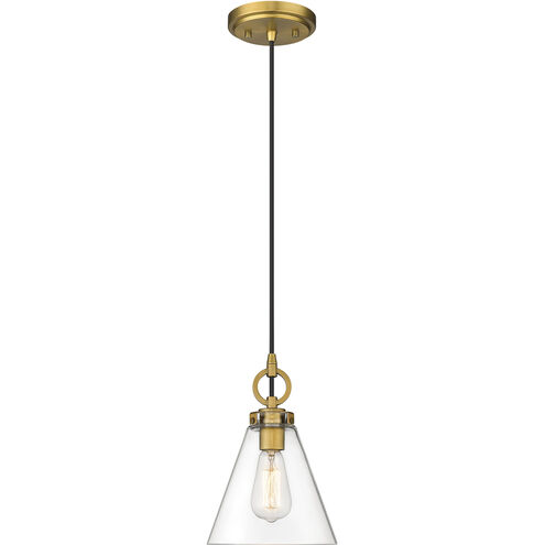 Harper 1 Light 8 inch Rubbed Brass Pendant Ceiling Light