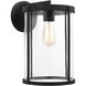 Luning 1 Light 15 inch Textured Black Outdoor Wall Lantern, Large